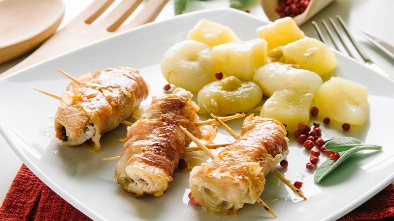 Involtini di pollo con prosciutto crudo-1